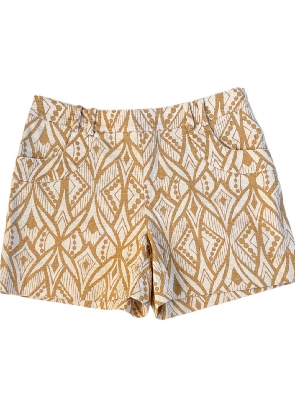 Like New Anthropologie Elevenses Tiled Tide Shorts Size 2